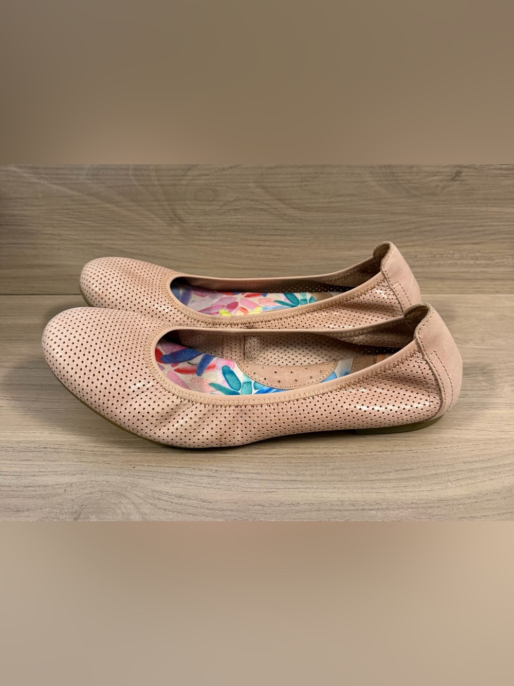 Born Julianne Pink Leather Ballet Flats Womens 9.5 Comfort Slip On Shoes